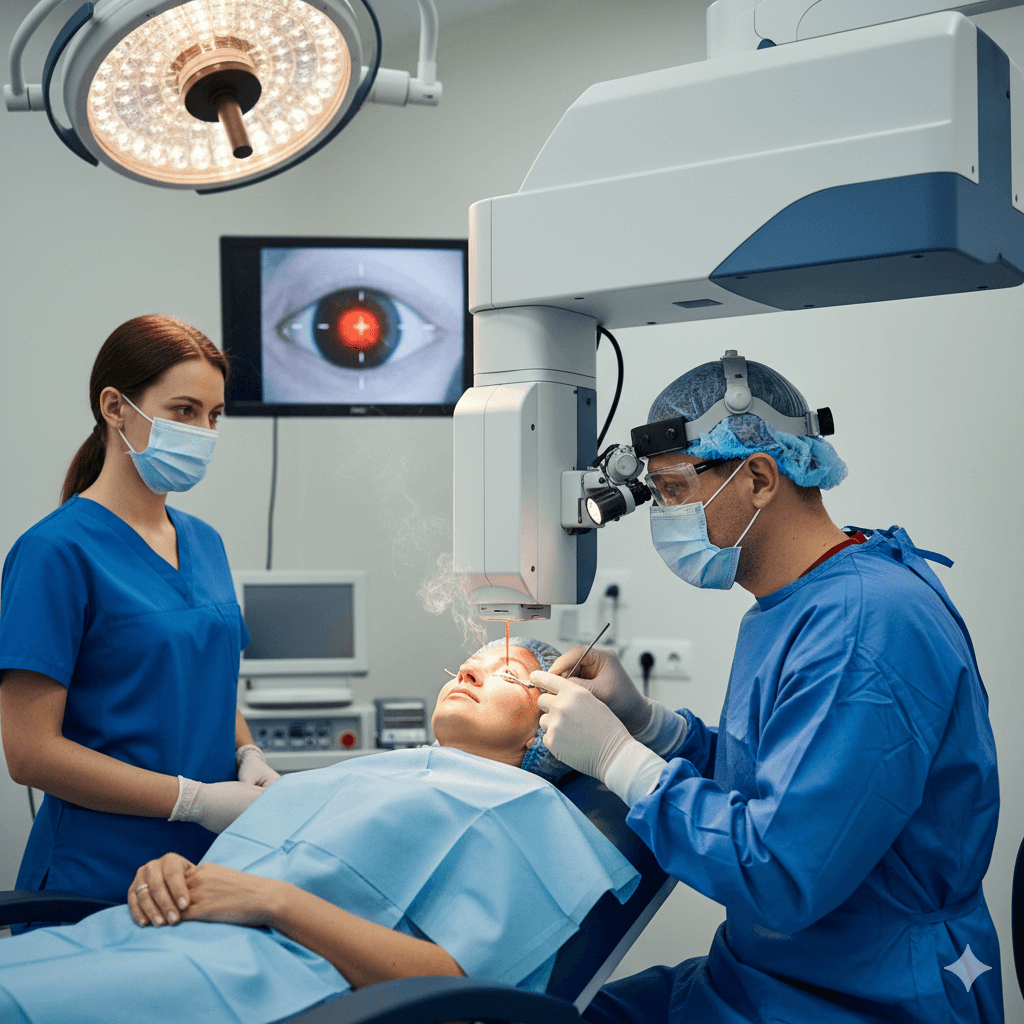 Vision correction, Corneal Flaps, Retinal and Glaucoma treatment
